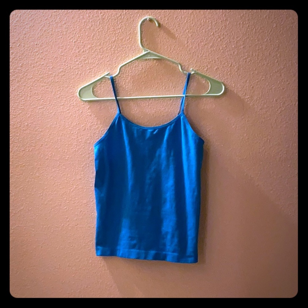 A blue tank top/ under shirt.